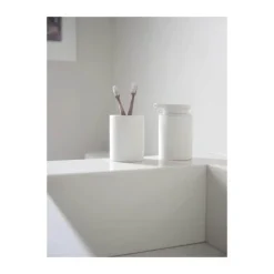 Zone Karma Tandbørstekrus H 10 cm - Stentøj - Hvid