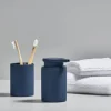 Zone Karma Tandbørstekrus H 10 cm - Stentøj m. softtouch - Royal blue