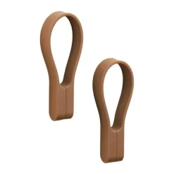 Zone Loop Håndklædestrop Magnet 2 - stk. L 7,8 cm - Silikone/Magnet - Terracotta