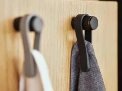 Zone Loop Håndklædestrop Magnet - 2 stk. L 7,8 cm - Silikone/Magnet - Grå
