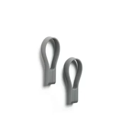 Zone Loop Håndklædestrop Magnet - 2 stk. L 7,8 cm - Silikone/Magnet - Grå