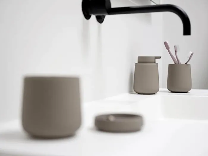 Zone Nova One Sæbedispenser H 11,5 cm - Stentøj/Termoplast - Taupe