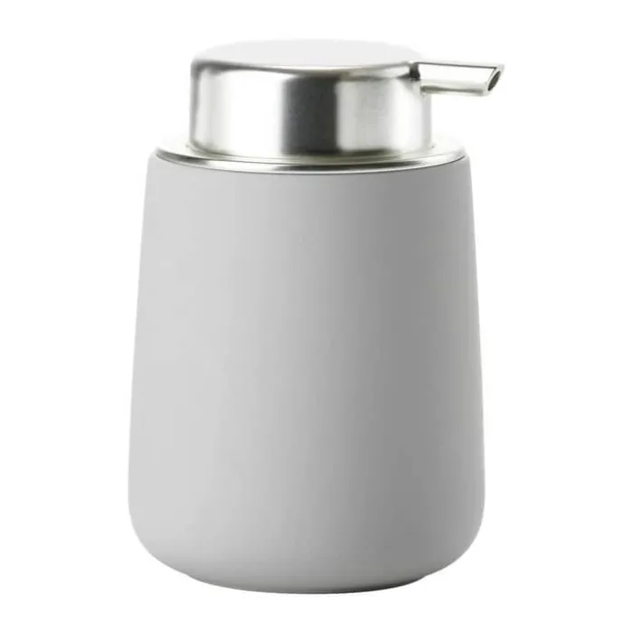Zone Nova Sæbedispenser H 11,5 cm/0,25 liter - Porcelæn/softtouch - Soft Grey