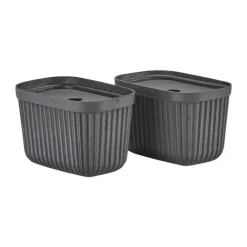 Zone Pulp Opbevaringsboks H 15 x B 15 x L 23 cm - Papir - Black