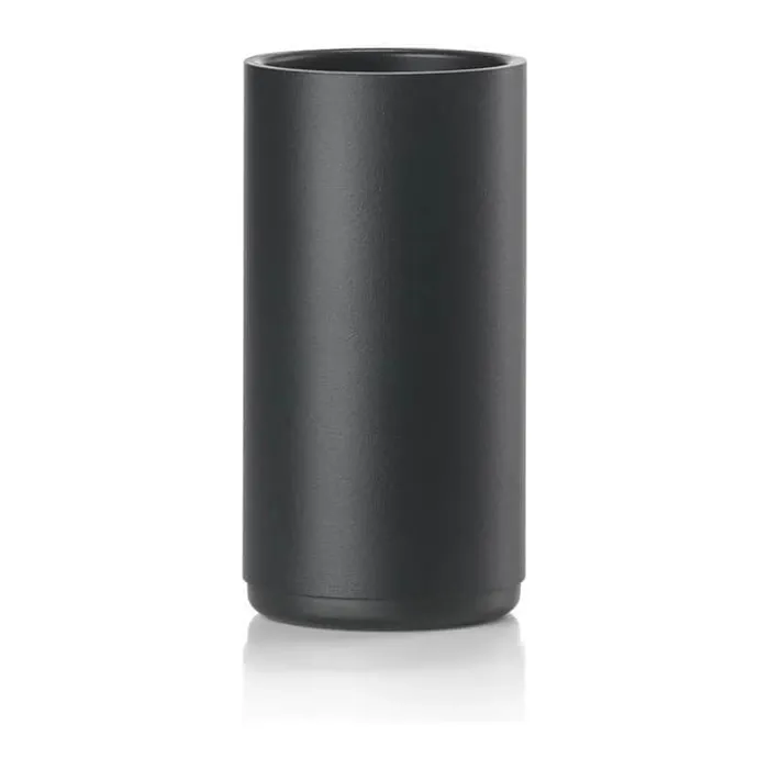 Zone Rim Tandbørstekrus Ø 7 x H 13,6 cm - Aluminium/ABS-plastik - Sort