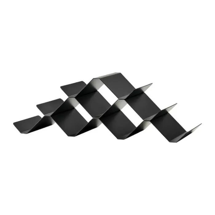 Zone Rocks Vinreol H 17 x B 20 x L 51,3 cm - Metal - Sort