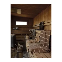 Zone Sauna Håndklæde B 70 x L 140 cm - Bomuld - Brun