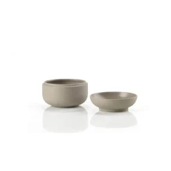 Zone Sensu Krukke med låg H 9 x B 6,5 cm - Stentøj - Taupe