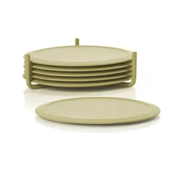 Zone Singles Glasbrikker m. holder Ø 11,2 cm - Silikone - Grøn