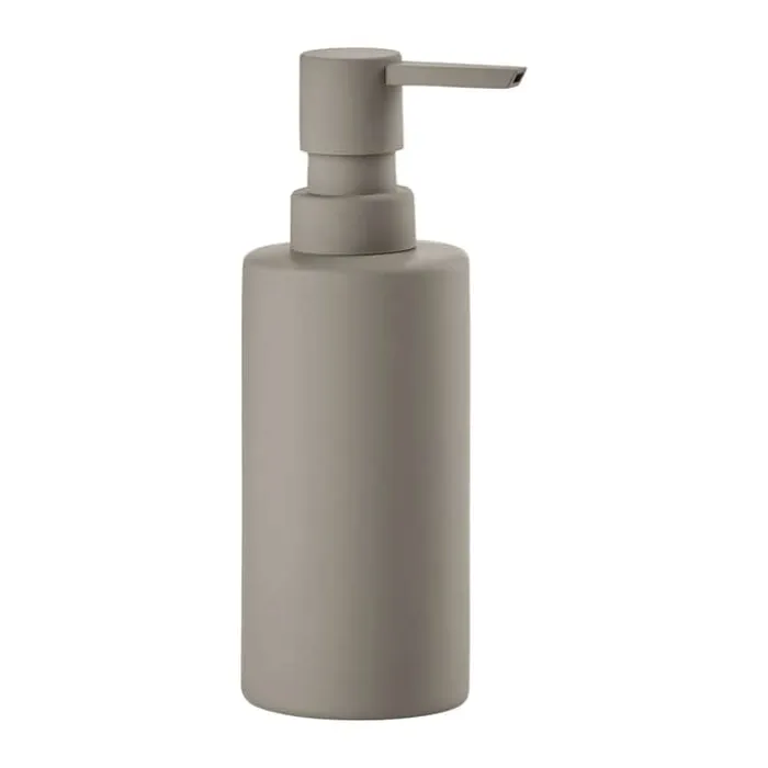 Zone Solo Sæbedispenser Ø 6 x H 17,5 cm - Porcelæn/abs-plastik - Taupe