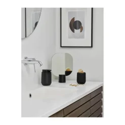 Zone Time Bordspejl H 26,5 x B 6 x L 20 cm - Beton/glas - Sort