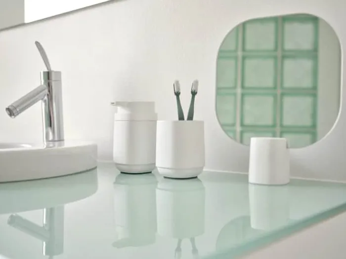 Zone Time Sæbedispenser 13 cm - Beton/ABS plastik - Hvid