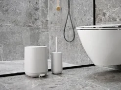 Zone Time Toiletbørste H 10,50 cm - Beton/ABS plastik - Soft Grey