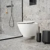 Zone Time Toiletbørste H 36 cm - Beton/ABS plastik - Sort