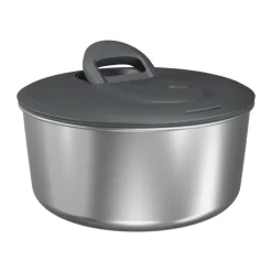 Zyliss Easy Spin Salatslynge Ø 23 x H 12 cm - Rustfrit stål/polypropylen/silikone - Grå
