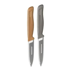 Zyliss Knivsæt - 2 dele L 10/9 cm - PP plastik/rustfrit stål - Brun