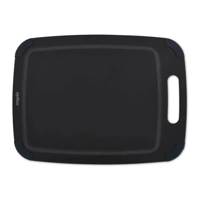 Zyliss Skærebræt B 27,4 x L 25,8 cm - Træfiber/silikone - Sort